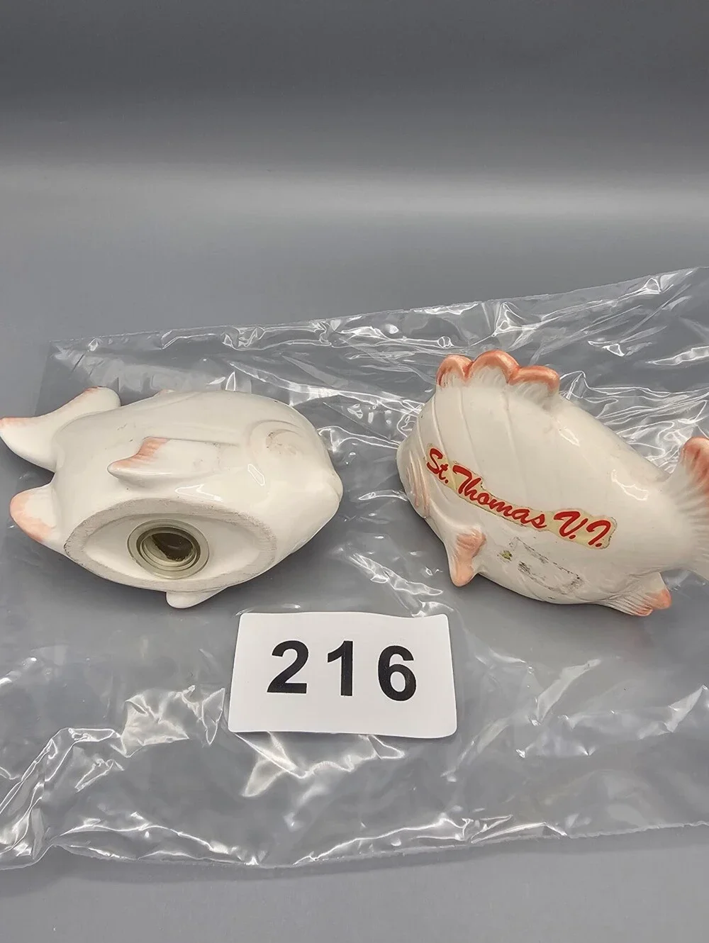 Vintage St. Thomas V.I. Fish-Shaped Salt and Pepper Shakers